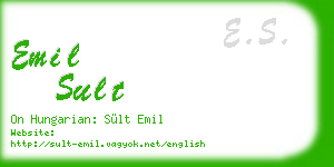 emil sult business card